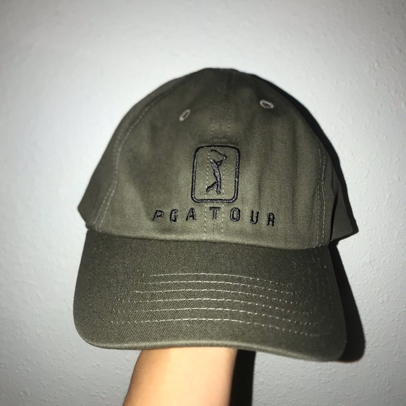 PGA Navy Green Golf Hat - Picture 2 of 7